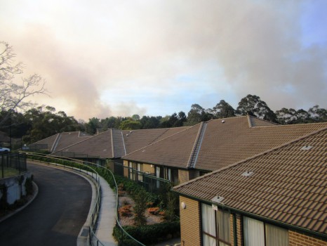 The fires around Buckland on 22 October.