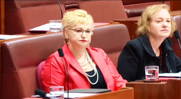 Senator Polley in the Senate yesterday