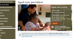 Aged care online sign-on problems addressed but other issues continue