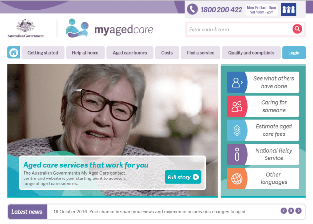 Concerning start to ‘enhanced’ consumer information on My Aged Care