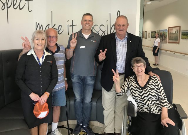 Residents and staff walk to support mental health