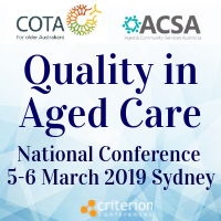COTA + ACSA Quality in Aged Care Conference @ Sydney Boulevard Hotel