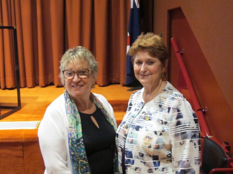 (L-R): OWN Australia president Aloma Fennell with Age Discrimination Commissioner Susan Ryan