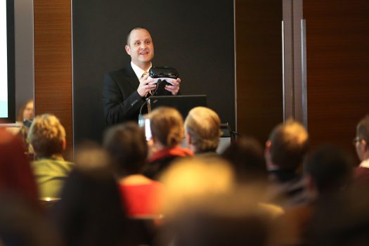 Ben Gatehouse speaking at HammondCare's dementia conference on Thursday
