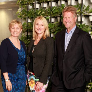 From left: Sheilah Cummins, Kath Snell and David Shelton