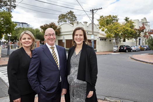 From left: Lifeview CEO Madeline Gall, director Peter Reilly, and MP Kelly O'Dwyer 