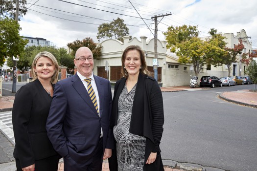 From left: Lifeview CEO Madeline Gall, director Peter Reilly, and MP Kelly O'Dwyer