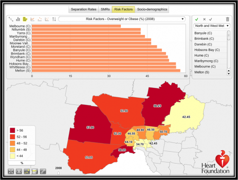 The Heart Foundation's application of StatSilk's visualisation software