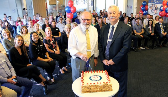 Mark-Porter-and-Richard-Hearn-cutting-cake