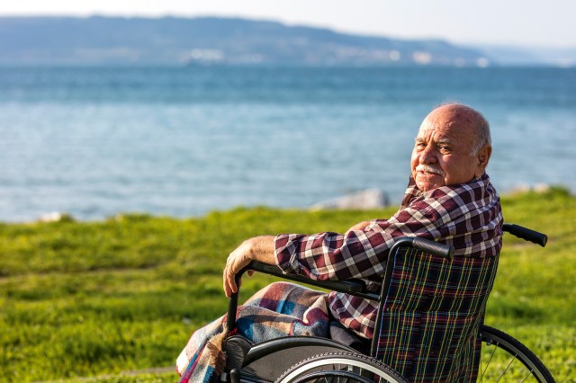 happy older man outside