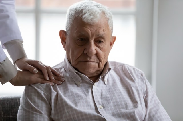 sad older man