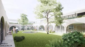2021 cloistered courtyard (landscape design not shown)