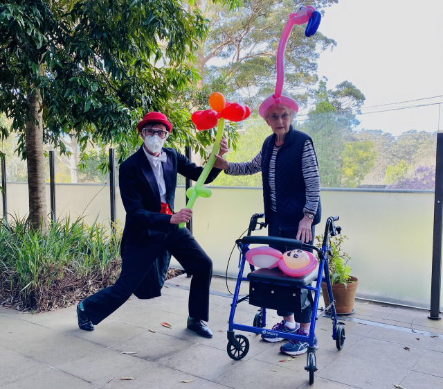 Jean and Rob clowning around 2