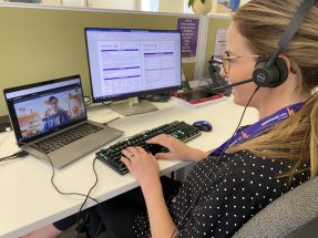 Occupational therapist Kate Needham providing a VRC consultation