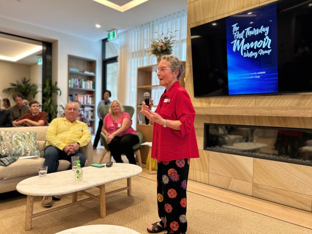 Uniting Book Launch 2 - Organiser Leone Sperling talking at the launch