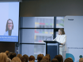 Anne Ruston addresses audience at Invox National SaH conference hero