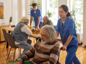 Usual day in crowded nursing home