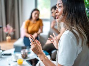 Diverse Team Engaged in Productive Business Meeting