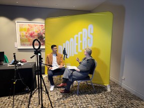 Podcast in action ANthony and Rebecca